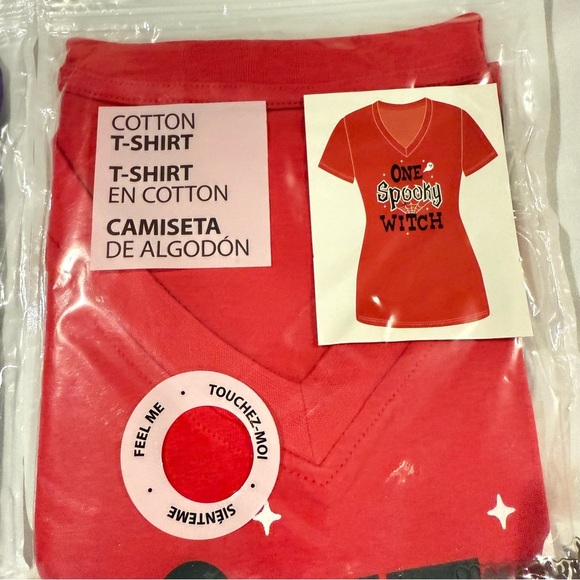 3 T-Shirts with Halloween Pics & Phrases, Purple Red Black Women’s Sz M - Picture 3 of 13